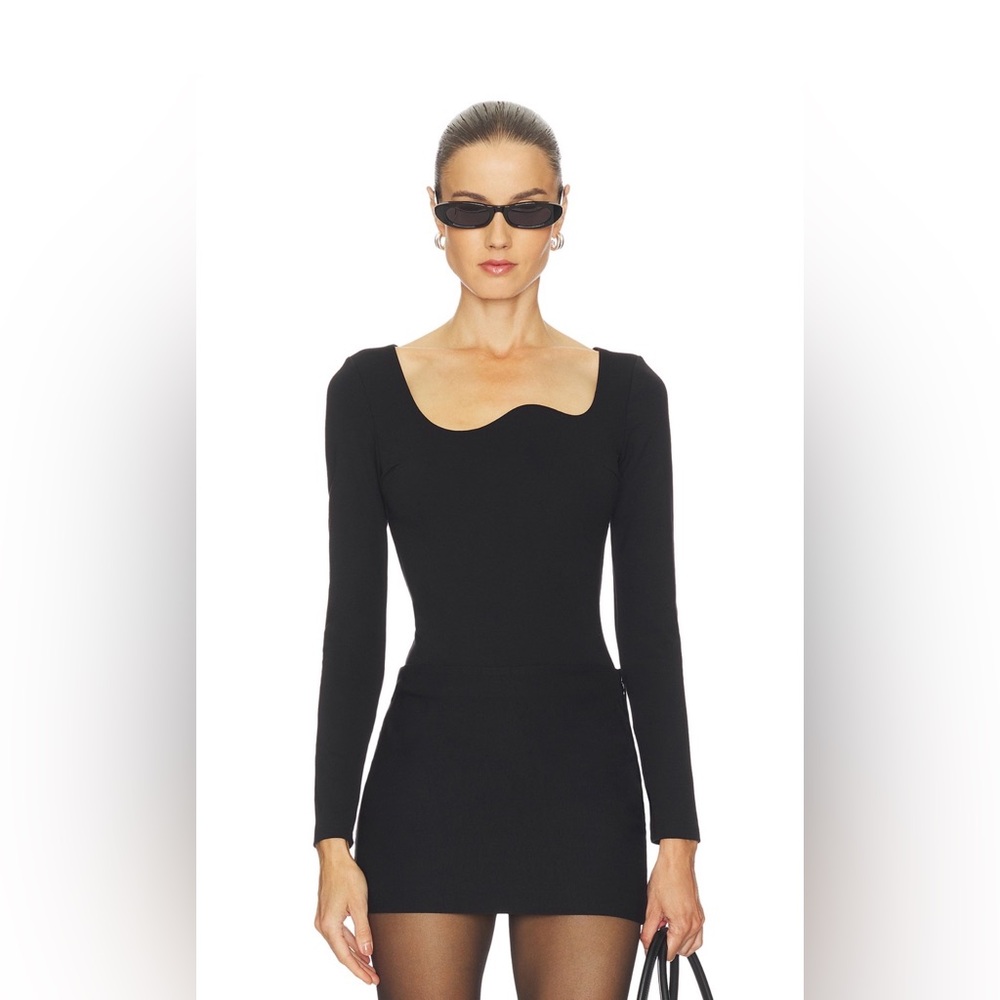 Mademoiselle Black Long Sleeve Bodysuit